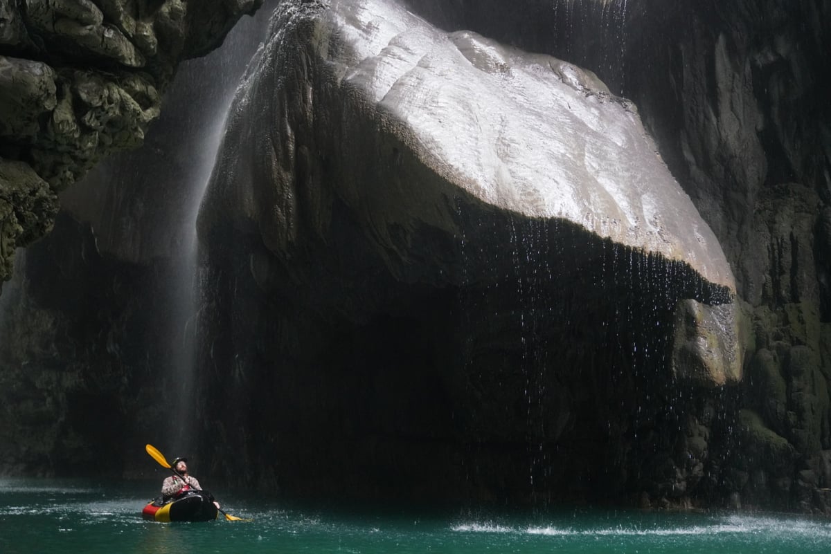 tyler paddling la Venta River, Chiapas Mexico